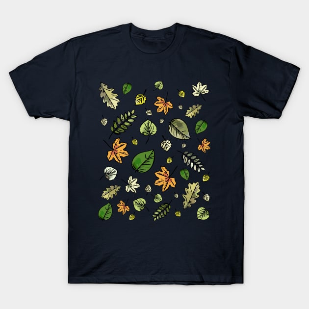 Leaf collage T-Shirt by RosArt100